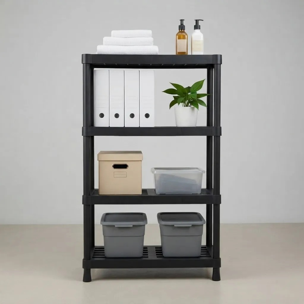 Estante Modular Casa Prestige 4 Prateleiras Plástico Multiuso Organizadora Lavanderia Cozinha