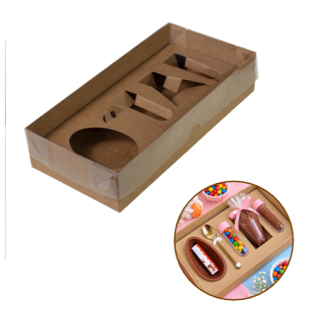 5~25 CAIXAS OVO DE PASCOA KIT MINI CONFEITEIRO KRAFT 150G YIN COD P0259 PÁSCOA 2024 (CHOCO)
