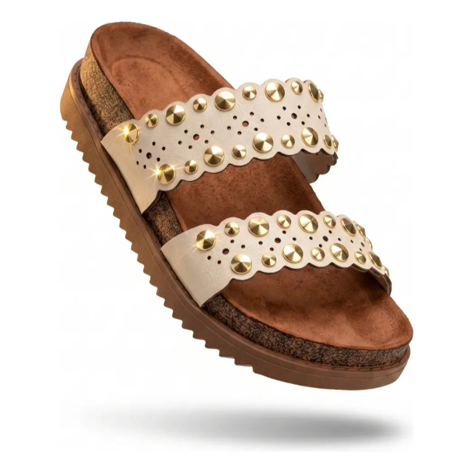 Sandália Papete Moleca Caramelo Tratorada Flatform Birken Confortavel sandalia rasteirinha feminina