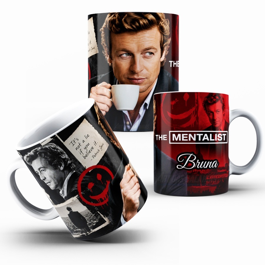 Caneca O Mentalista Série Porcelana Personalizada