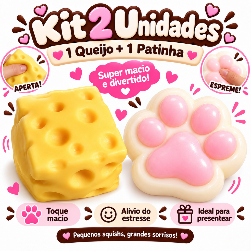 Taba Squishy Alívio Estresse Apertar Anti-stress Kawaii Tiktok Patinha Squishi Squeeze Sensorial