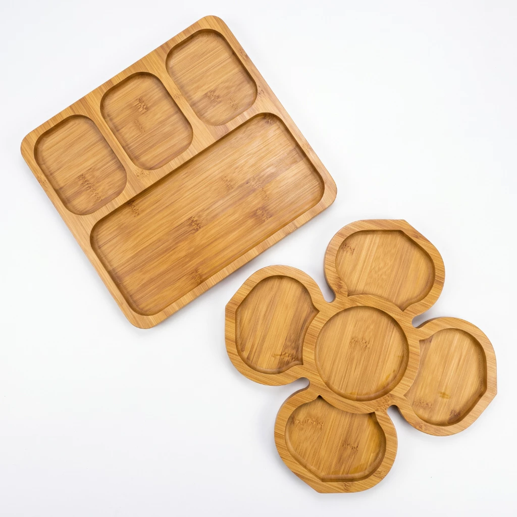 Kit Petisqueira Flor + Petisqueira Quadrada MDF 30x30 Premium Servir Frios Churrasco Petiscos