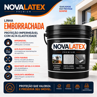 Tinta Emborrachada Novalatex 14KG — Impermeabilizante, Antiderrapante e de Alta Durabilidade