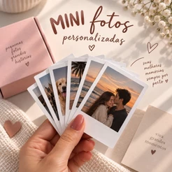 Kit 36 Mini Fotos Personalizadas | Papel Fotográfico 180g | | Suas Fotos Impressas | Casal, Família e Recordações