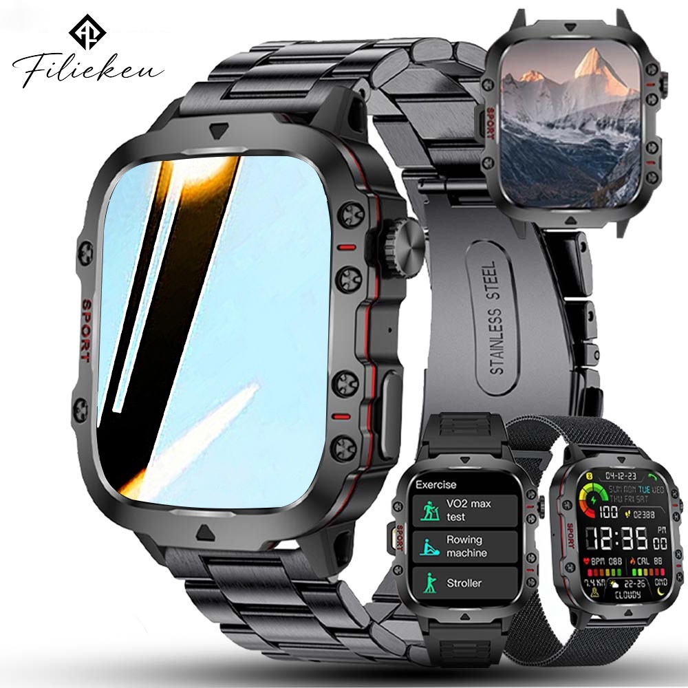 smartwatch relogio Bluetooth Monitor Cardíaco Modelo esportivo durável e à prova d'água tela IPS amplo ângulo