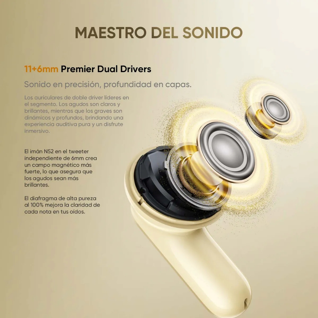 Realme Air 8–Fone De Ouvido Bluetooth 5.4, IP55 Prova D'Água, ANC 55dB, 3D Spatial Audio, 40h Bateria, Microfone Embutid — imagem 2 de 2