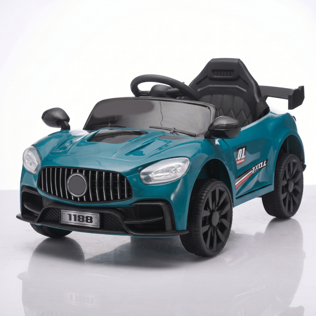 Carro Elétrico Infantil 6V Esportivo Recarregável Controle Remoto Luz LED Passeio com Segurança