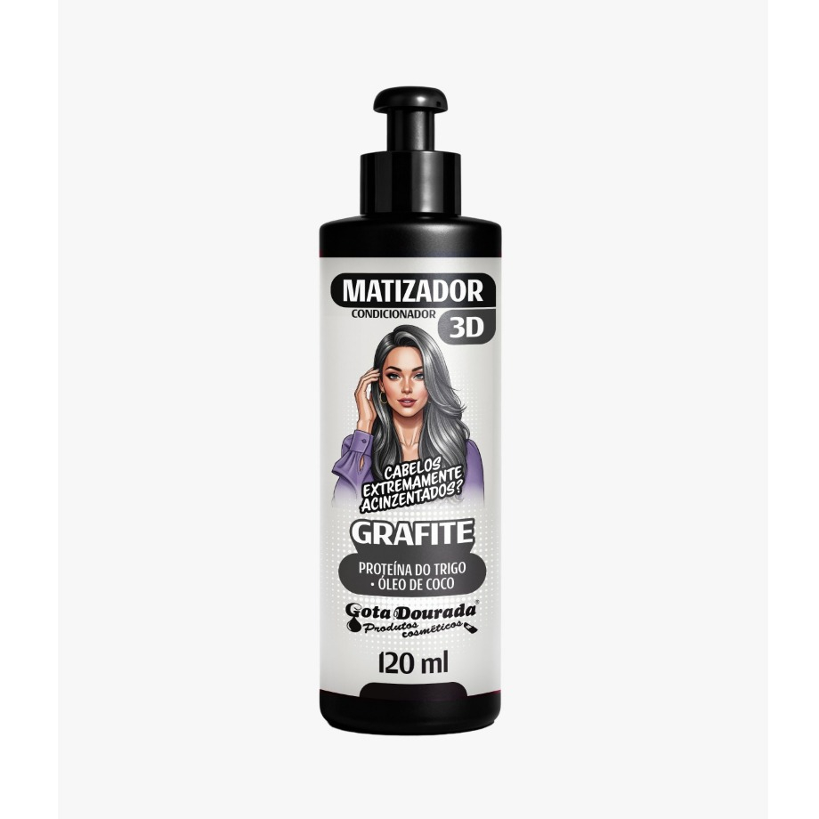 Matizador Condicionador 3D Grafite Gota Dourada 120 ml