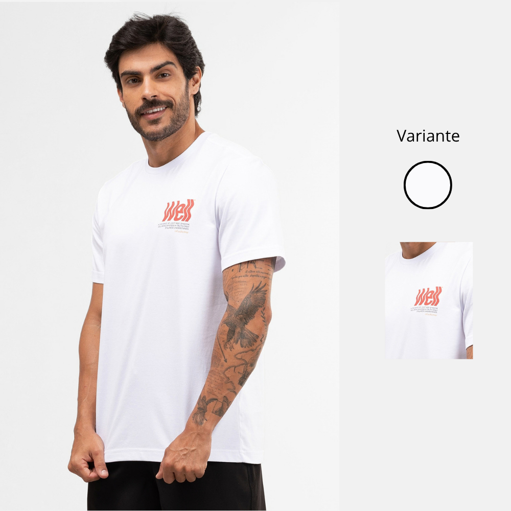 Camiseta Masculina Básica Rota do Mar 100% Algodão Estampada Confortável Macia Promoção