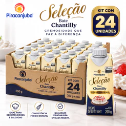 Creme de Leite Bate Chantily Piracanjuba 200g Caixa com 24