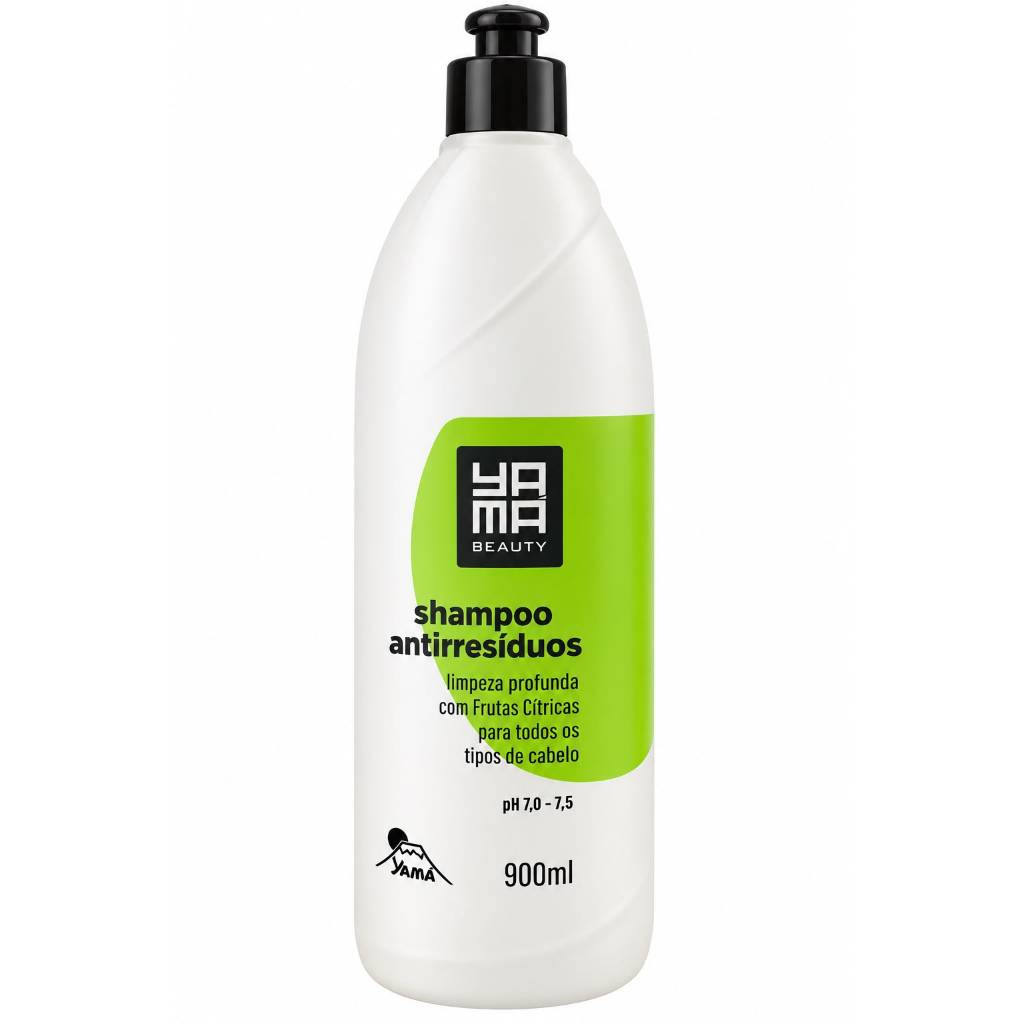 Shampoo Yamá Antirresíduos 900ml Limpeza Profunda, Nutrição e Resistência