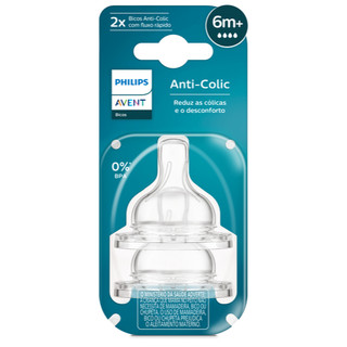 Kit com 2 Bicos Anti-Colic  Nº 4 (6m+) - Philips Avent/SCY764/02