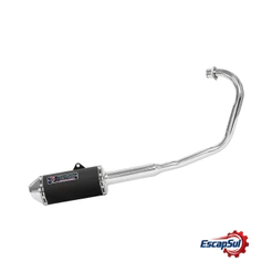 Escapamento Titan 150 Esd 2004/2008 Mini Tri Preto Fortuna