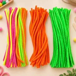 Haste de Chenille Limpador De Cachimbo - 30cm - Cores Neon - 100/200 unidades | Artesanato, DIY, Cabelo Maluco, Felpudo