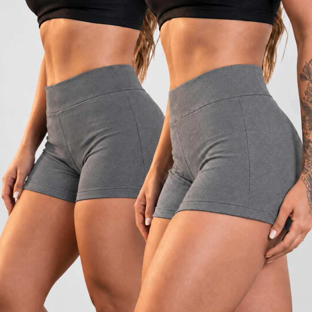Short Legging Academia Fitness Ciclista Ginástica Malhar Cos Alto Lisa Suplex Não Fica Transparente