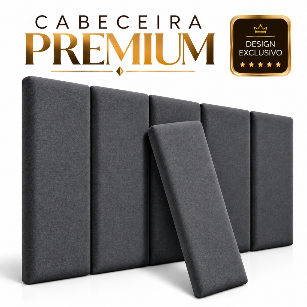 Cabeceira 60x20cm Modular Premium Para Cama Box Casal | Kit Com Até 10 Peças - Envio Rápido