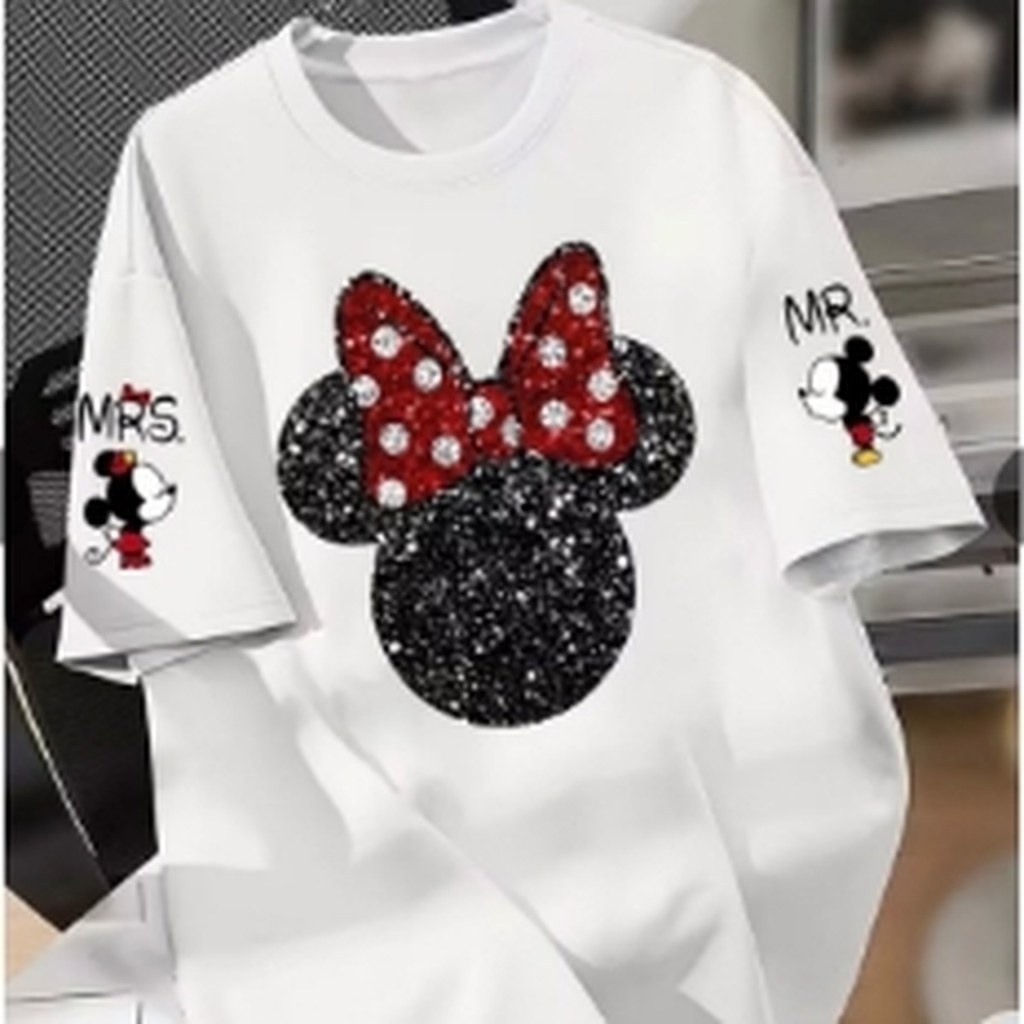 Camisa Camiseta Feminina MINIE GRÁFICA Excelente Acabamento Estilosa Confortável Em Várias Cores 100% Algodão
