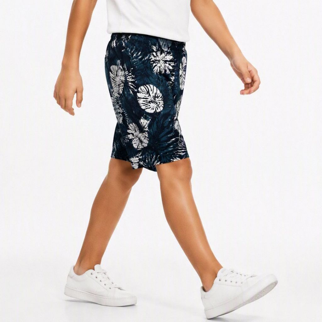 Kit 03 Bermuda Masculina de Elástico Estampado Menino Infantil e Juvenil Praia