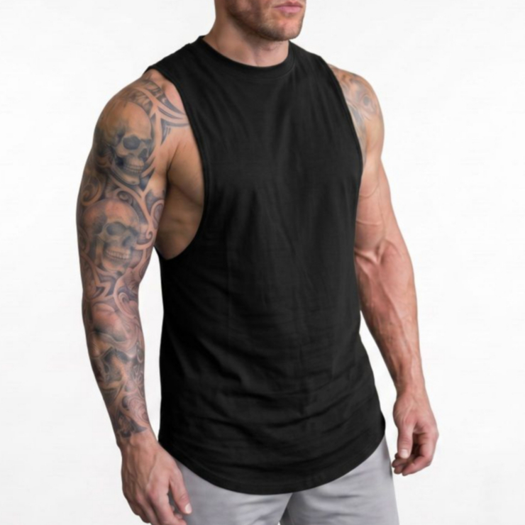 Regata Longline, Várias Cores, Não Amassa, Seca Rápido, Proteção UV+, Musculação Treino Academia Gym