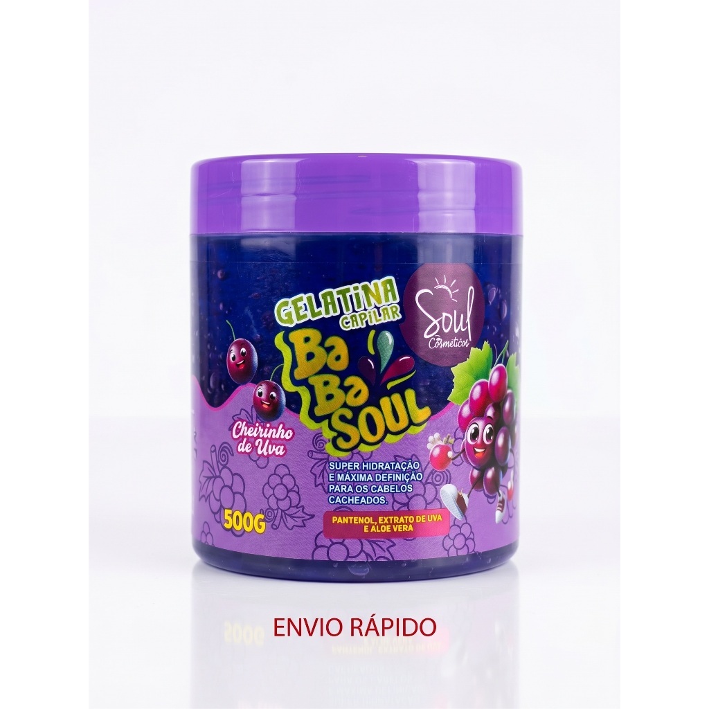 Gelatina capilar super hidratação com maxima definição para cabelos cacheados - 500g Babasoul
