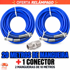 Mangueira Airless De Alta Pressão 20 Metros 1/4 3300psi Pintura Universal Vonder Lynus Menegotti