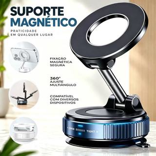 Suporte Magnético Forte Para Telefone Carro 360 ° Design Dobrável Vácuo Ajustável/Mesa/Us…