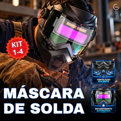Capacete de Solda Face Auto Escurecimento Removível com Óculos Anti-Reflexo Proteção Solar