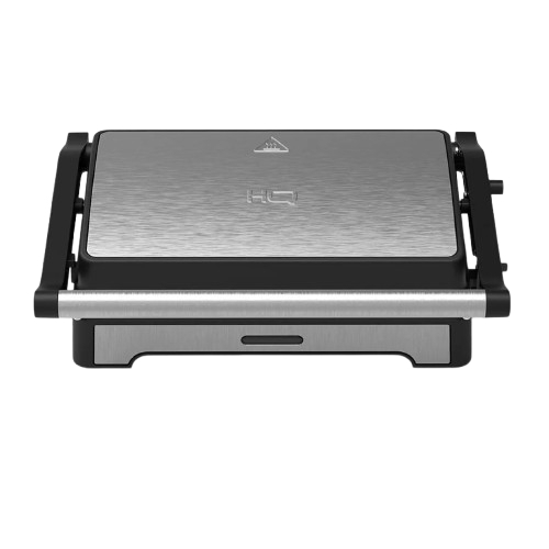 Sanduicheira Elétrica Grill 2 em 1 Mini Inox Antiaderente 127V Misteira Torradeira Lanche Omelete Carne