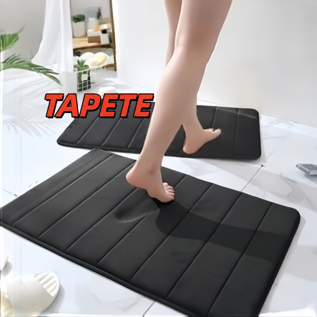 Tapete Soft Macio Antiderrapante Banheiro Sala e Quarto Super Absorvente