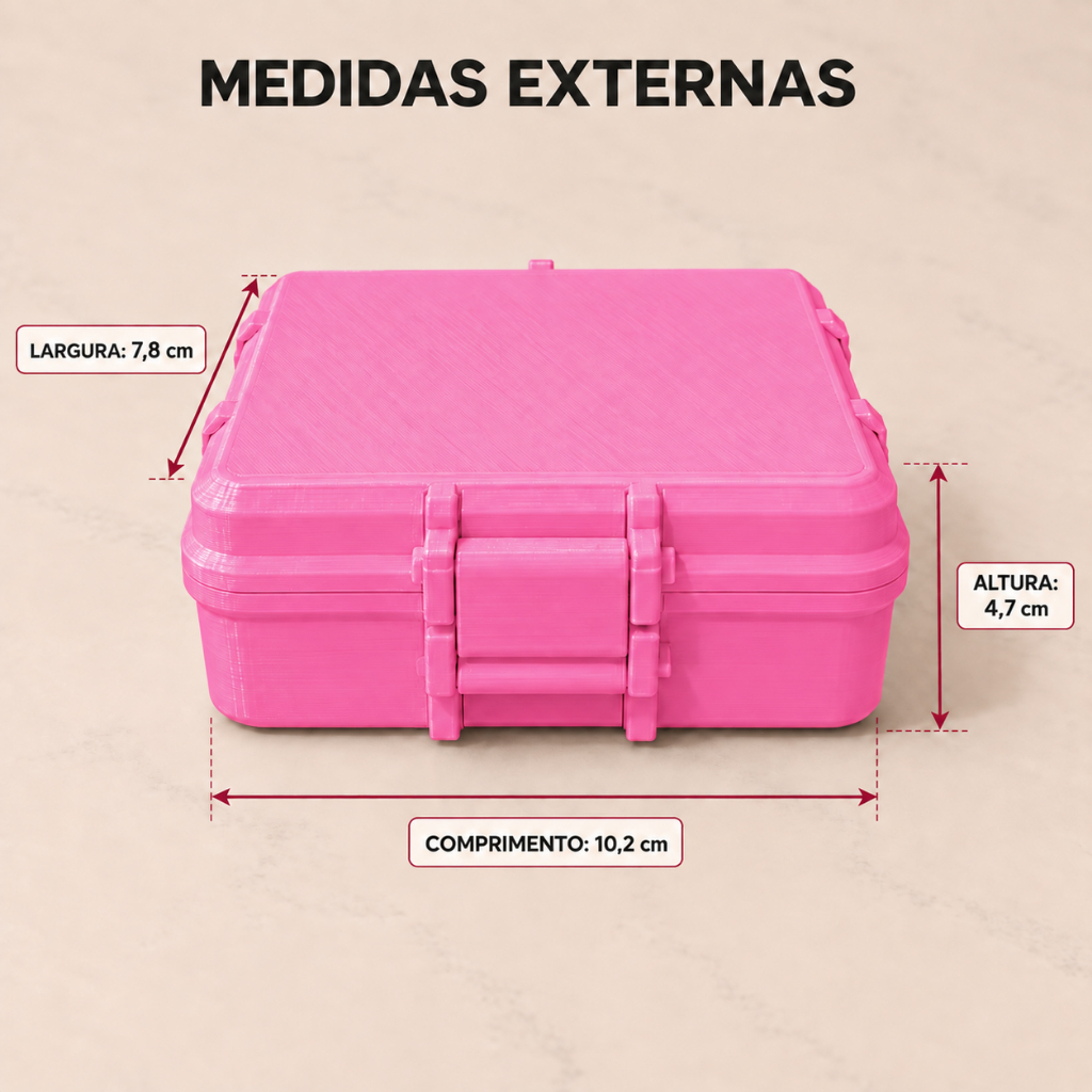 Estojo porta ampola para 20 ampolas de 3ML com vedação – case organizadora caixa de peptídeos (compacto) — imagem 2 de 2