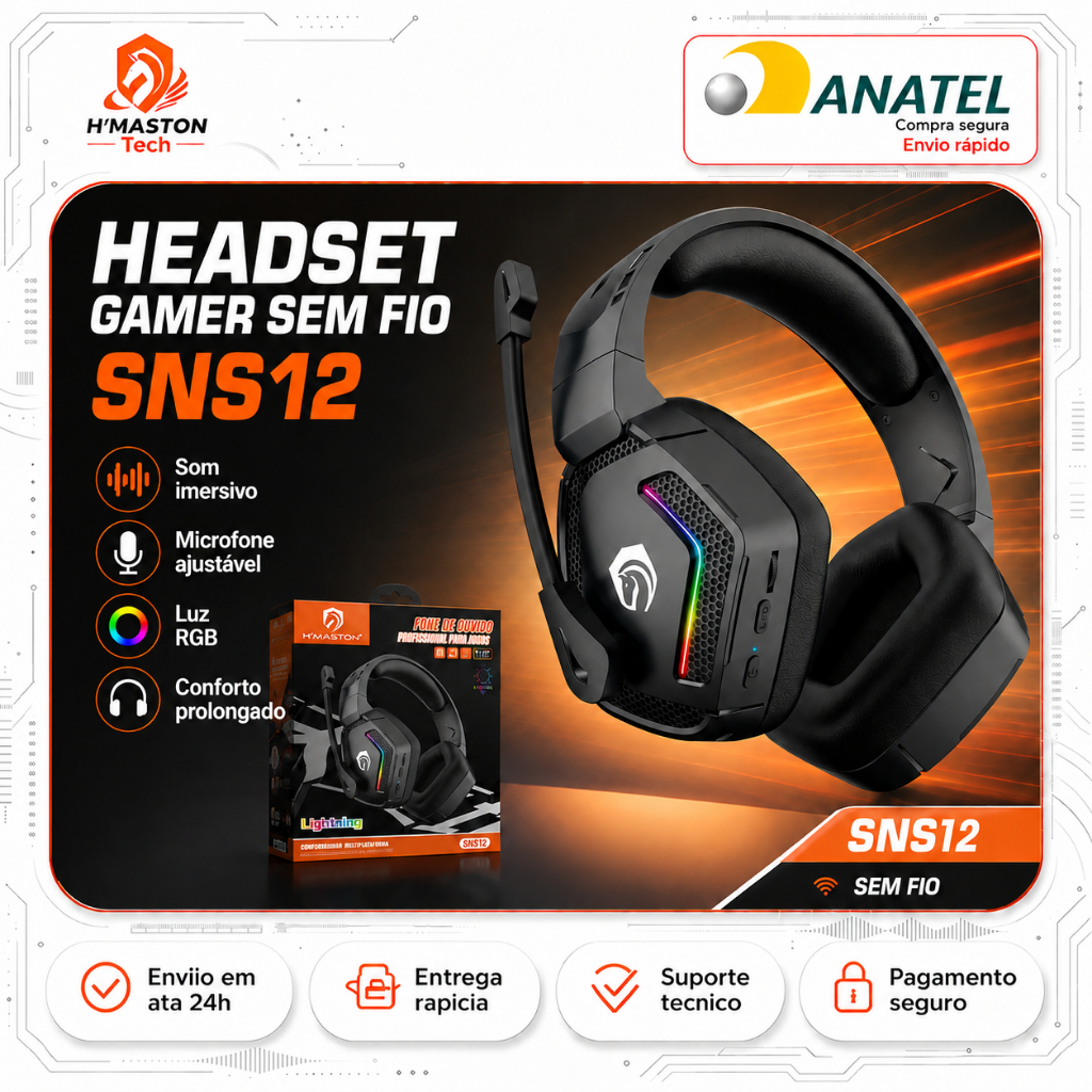 H'Maston Headset Gamer Fone Gamer Fone De Ouvido Gamer Headset Com Microfone Fone Headset Fone Gamer Com Fio SNS12