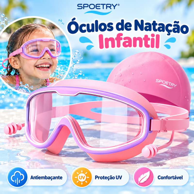Óculos De Natação Infantis À Prova D'água, Antiembaçante Lente HD Para Meninos E Meninas Piscina E Aulas De Natação