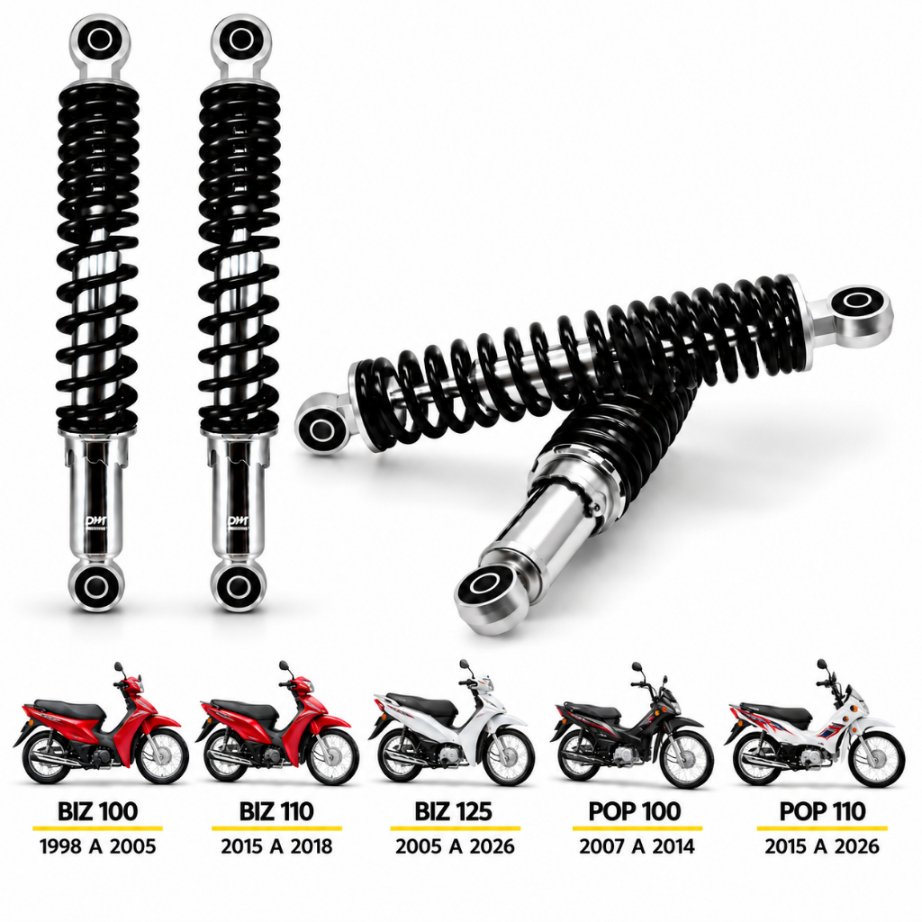 Par Amortecedor Traseiro Biz 100 110 125 POP 100 2005 2006 2007 2008 2009 A 2026 MODELO ORIGINAL