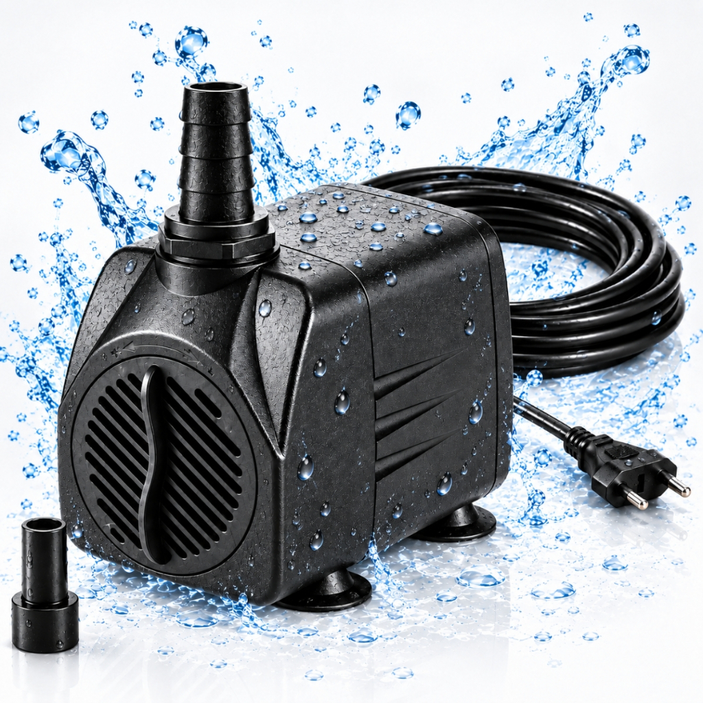 Bomba Submersa AG-202 600L/h para Aquários Lagos Fontes Cascatas Elevação 1,3m