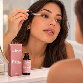 Blindagem multifuncional Fix Alll Alleva Beauty 15ml primer diluidor e fixador de Maquiagem