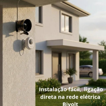 Kit Alarme Residencial intelbras com Sensor de Presença + Sirene Bivolt de120db + Interruptor  liga/Desliga
