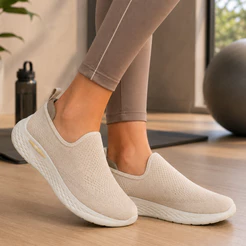 Tênis Feminino Actvitta Academia Slip On Esportivo Calce Fácil Leve
