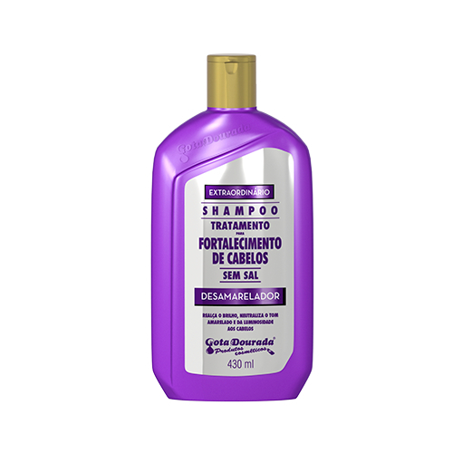 Shampoo Gota Dourada Desamarelador 430ml - Manutenção do Loiro ou Grisalho, Não resseca