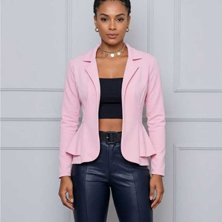 Blazer Feminino Acinturado em Neoprene – Elegância e Conforto Premium