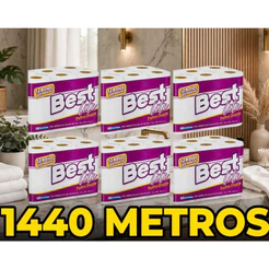 KIT Papel Higiênico Best fofinho com72 Rolos-Folha Dupla Neutro1440 metros Qualidade Macio/original