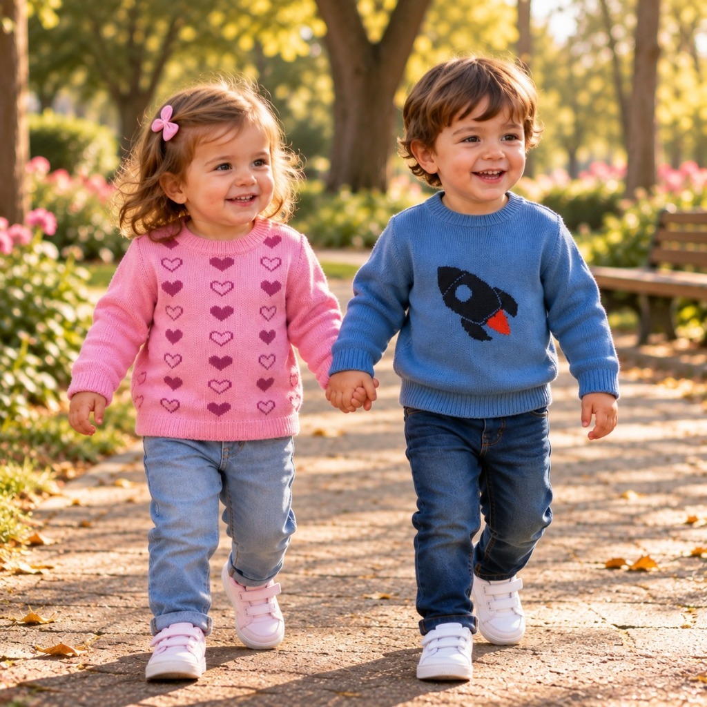 Suéter Premium Bebê Estampas Variadas Menino Menina Inverno Tricô Infantil