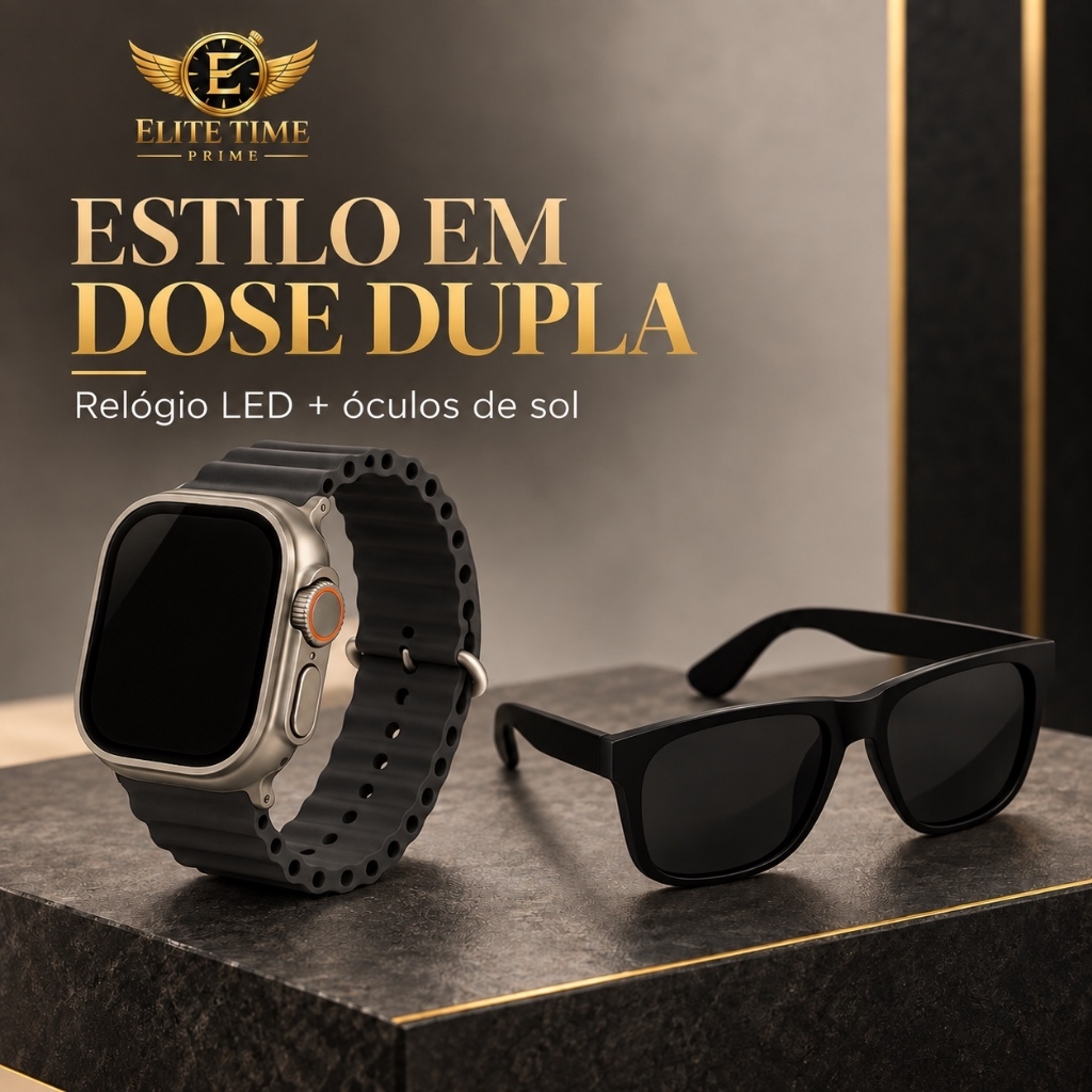 Kit Relógio Digital LED Esportivo Óculos de Sol UV400 Unissex Masculino Feminino 2 Peças Pulseira Silicone Praia Verão