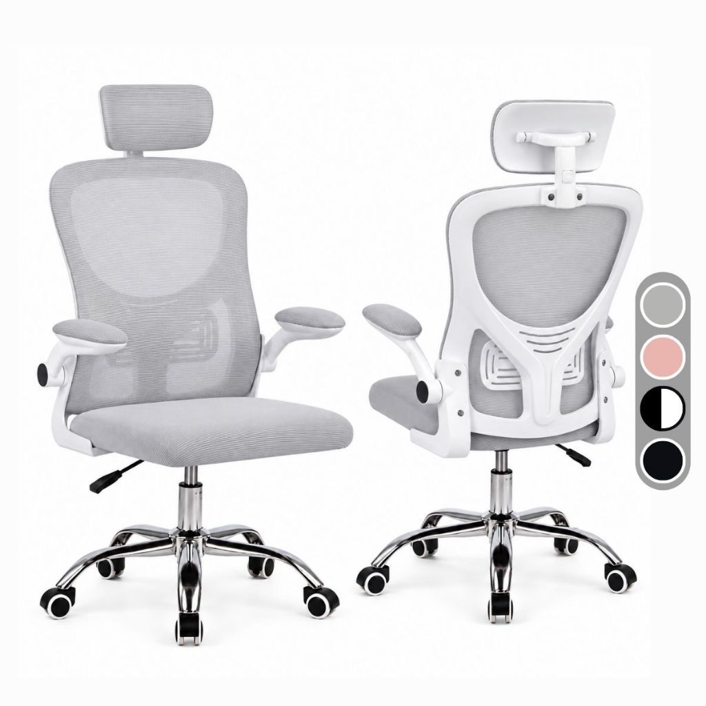 Cadeira Giratória Office Supreme Mesh Escritório Ergonômica com Encosto Reclinável