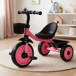 Bicicleta Infantil Andador Triciclo 03 Rodas Com Cestinha Para Crianças