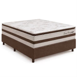 Cama Box Casal 1,38m Colchão Molas Ensacadas 30cm Love Story 138x188x68cm