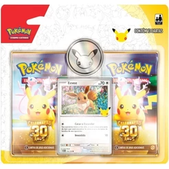Blister Duplo Pokémon Celebração de 30 Anos com Moeda - Copag
