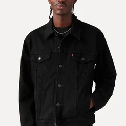 Jaqueta Levis Jeans Masculina Trucker Preta