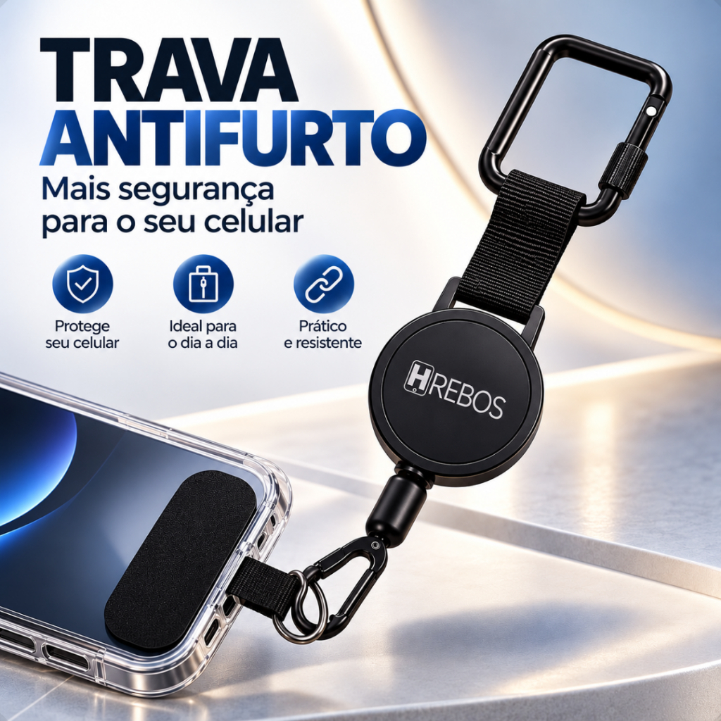 Trava Antifurto Retrátil Celular Cabo de Aço Mosquetão Mochila Bolsa Pulseira Antifurto para Shows Eventos