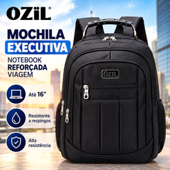 Mochila Executiva Ozil Bolsa Escolar Faculdade Trabalho Notebook Reforçada Viagem Passeio