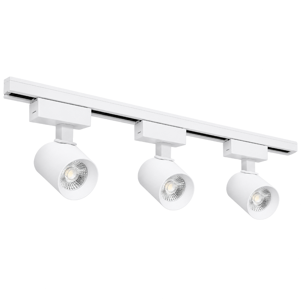 kit Trilho Eletrificado 1m + 3 spots 10w Branco Luz Branco 6500k Neutro 4000k Amarelo 3000k
